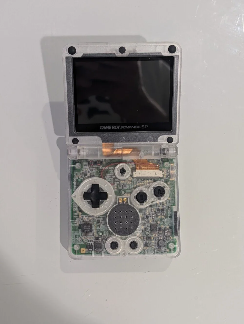 Strawberry Frog Clear Nintendo Game Boy Advance SP GBA SP with v5 IPS Screen